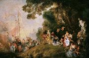 Jean-Antoine Watteau Pilgrimage to Cythera (mk08) oil painting picture wholesale
